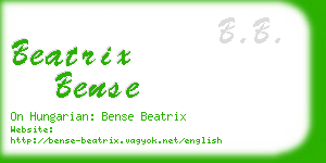 beatrix bense business card